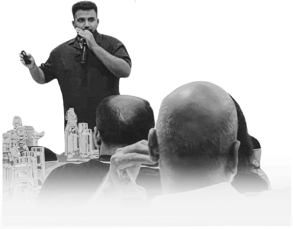 Haseeb Kassim speaking at an event
